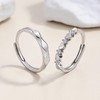 Hoisy Engagement Rings Pair Ring Adjustable 925 Engraving I Love