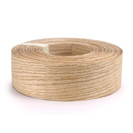 Skelang Red Oak Wood Veneer Edge Banding Preglued Iron-On with Hot Melt Adhesive Edgebanding Flexible Wood Tape (2" x 50')