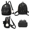 I IHAYNER Girls Bowknot 3-Pieces Fahsion Leather Backpack Backpack Purse