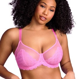 HSIA Minimizer Bra for Women - Plus Size Lace Bra Womans Full Coverage Bras Unlined Underwire Bra for Heavy Breast