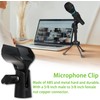 3 Pack Universal Microphone Holder, Adjustable Microphone Clip Flexible Mic