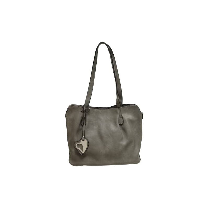 Envy Women's Nv502 CLASSIC SHOULDER BAG, Grey, One Size UK
