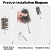 Pipe Cleaning Brush Set with Bristles, Drill Brush, Pipe Cleaning