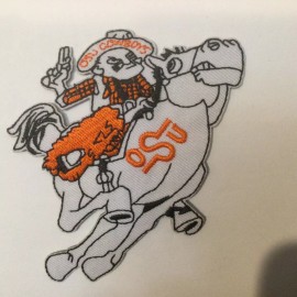 Unbranded OSU OKLAHOMA STATE UNIVERSITY COWBOYS VINTAGE EMBROIDERED IRON ON PATCH 3.5 X2.5