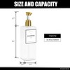 YACEYACE Clear Rectangular Shampoo and Conditioner Dispenser with Gold Pump,