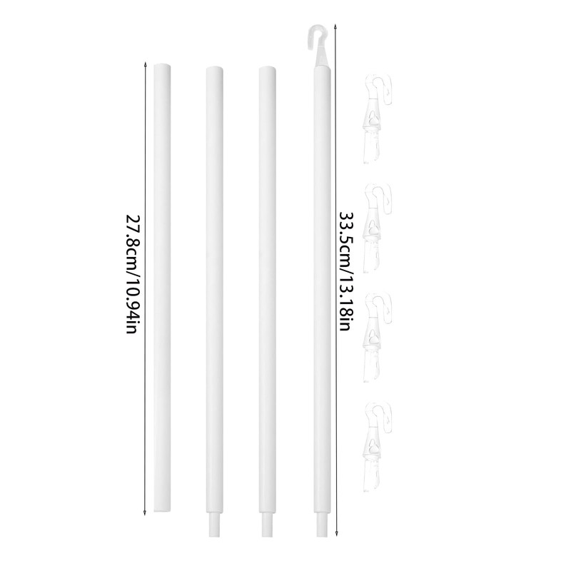 Fkereg 117 cm Long Blind Wand Replacement with 5 Hook,