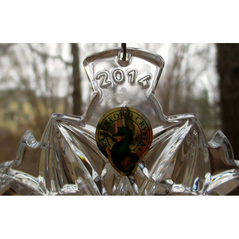 WATERFORD Crystal 2014 Snowflake Wishes Peace Christmas Ornament 4th Ed