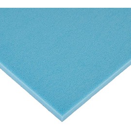 Economy Memory Foam Sheet, 1/2" x 20" x 36", Blue, Non-Adhesive