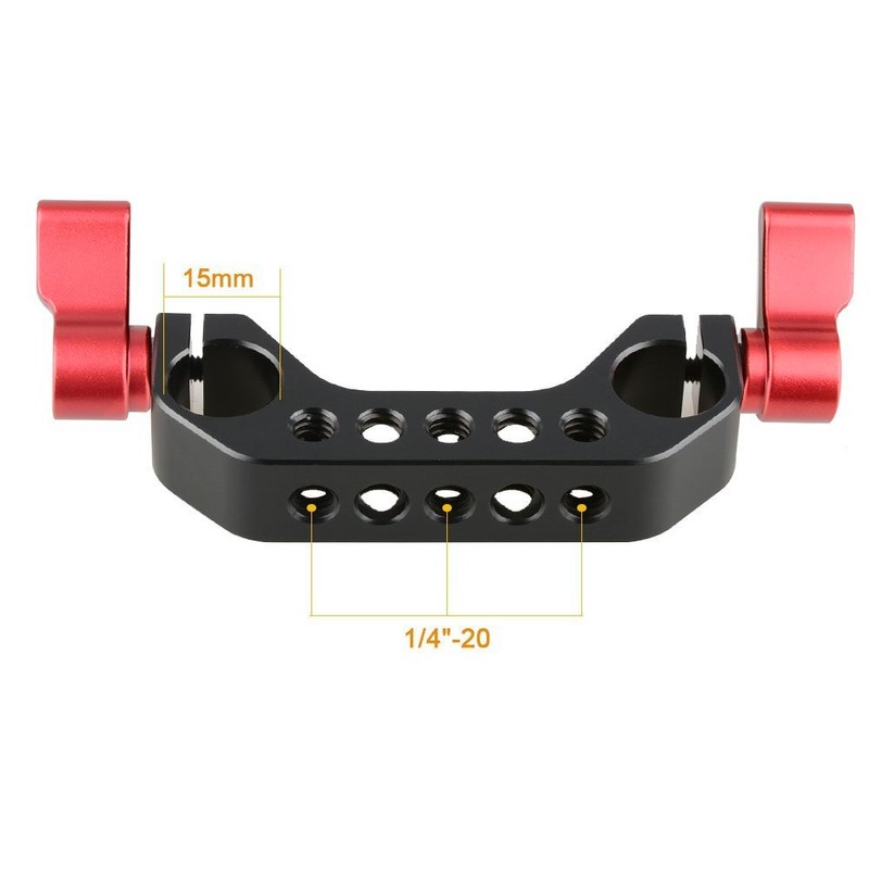 CAMVATE 15mm Rod Clamp with 1/4"-20 Thread for DLSR Camera