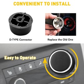 2 PCS Car Radio Knobs Replacement for Suburban 2007‑2013, Volume Button 22912547 Radio Volume Control Knob