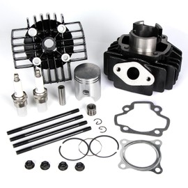 SUNQIAO PW50 Cylinder Kit, Cylinder Head Piston Kit Spark Plugs for yamaha QT50 1979-1987, PW50 1981-2021 PY50 PeeWee 50cc Kid Bikes 40mm