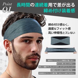 Men's Headband, Width 4.3 inches (11 cm), 2025 Summer New, Headband, Women's, Sports, Non-Slip, Painless, Sweatband, Soft, Absorbent, Face Washing, Hair Closure, Running, Yoga, Makeup, Face Washing,