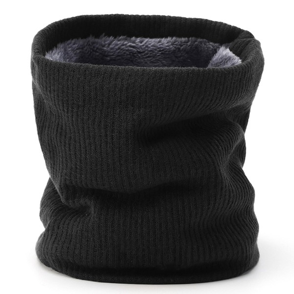 Winter Neck Warmer Gaiter, Windproof Thermal Knitted Snood Scarf for