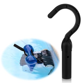Hook for Robotic Pool Cleaner, Pool Robot Hook Pool Hooks for Poles Pool Robot Pool Vacuum Hook for Cordless Pool Cleaner Robot, Pool Accessories Hooks Part Attaches to Telescopic Poles (Black)