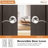 Probrico Privacy Door Levers Interior Door Handles Levers, Wave Style