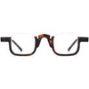 HEPIDEM Matte Multicolor Acetate Glasses Frame Women,Semi Rimless Round Optical