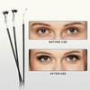 3 Stück schwarze Wimperntusche-Fächerpinsel, Premium-Wimpernpinsel, Wimpernstab-Pinsel, Make-up-Werkzeuge, faltbarer Winkel, gewellte