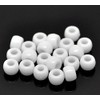 100 x Pony Beads 9mm x 6mm White Acrylic Plastic