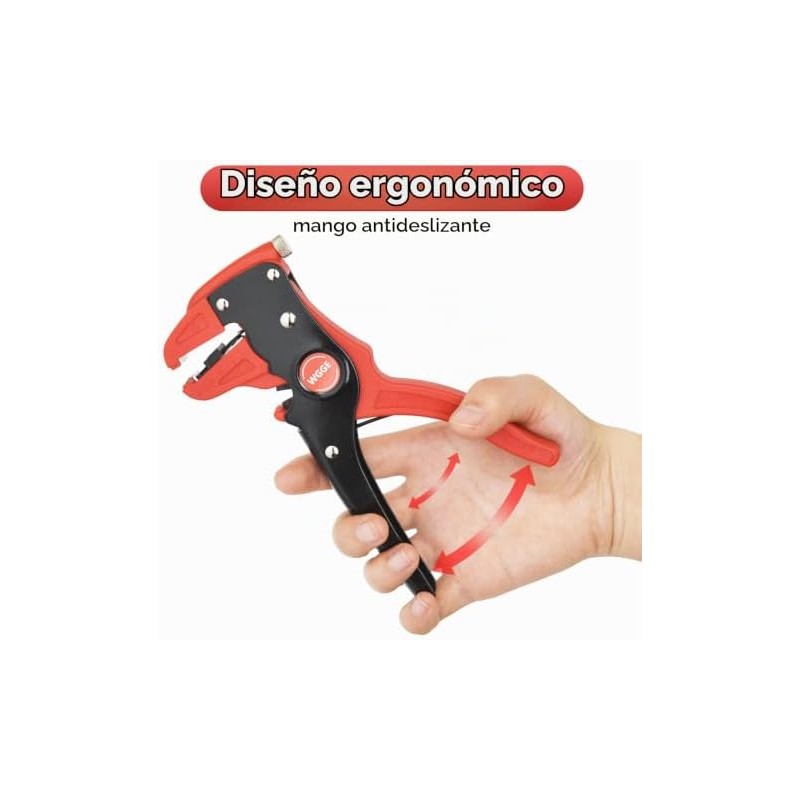 WGGE Pelacables y cortador automático, herramienta pelacables 2 en 1,