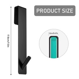 Pack of 2 Towel Holder Shower Wall Hooks for Shower Wall Black Shower Hooks Suitable for Hanging Towels Bath Sponges Pyjamas etc. Shower Wall Hooks for Glass