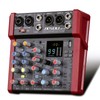 JXSOU UM-33 ZZ3 Audio Mixer, 6-Channel DJ Sound Board Console