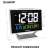 Sharp Desktop Dual Alarm Clock with Color Display - Atomic