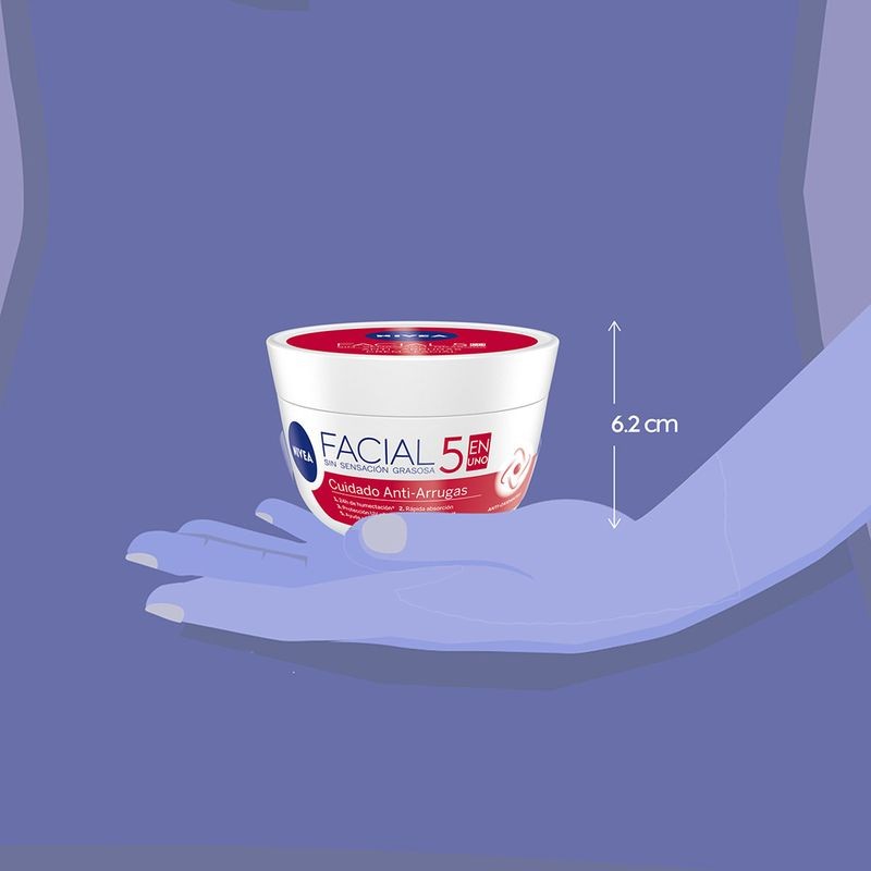 Crema Facial Hidratante Antiedad NIVEA 5 En 1 Cuidado Anti