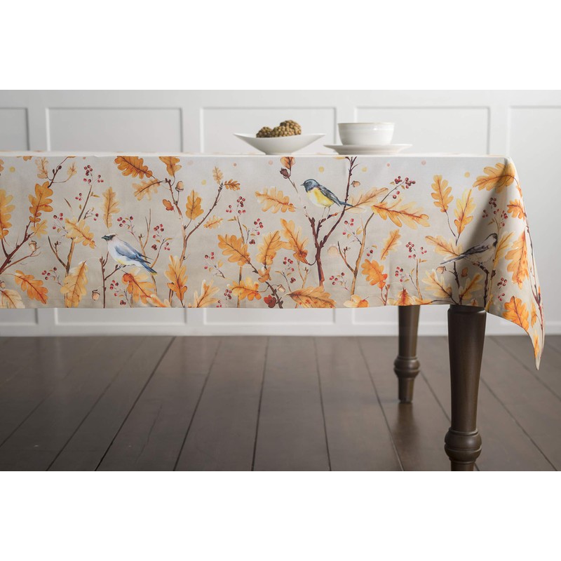 Maison d' Hermine Oak Leaves 100% Cotton Tablecloth for the