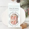 Almond Press on Nails Medium French tip Pink Fake Nails