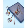 GEHECRST Crystal Metal Bookmark Chakra Crystal Tree Life Heart Bookmarks