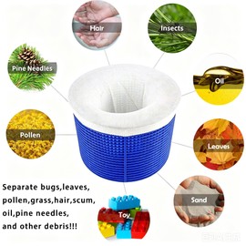 Reusable Precision Pool Skimmer Socks (Thickened version, washable) Fit Fine Mesh Basket Strainer Screen Liners Savers Leaves for Inground and Above Ground Pool Filters Baskets Skimmers (3 pcs)