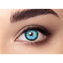 Colored Contact Case Storage Set for Costume, Aseries Blue