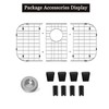 Sink Protectors for Kitchen Sink 26" x14", Rear Drain
