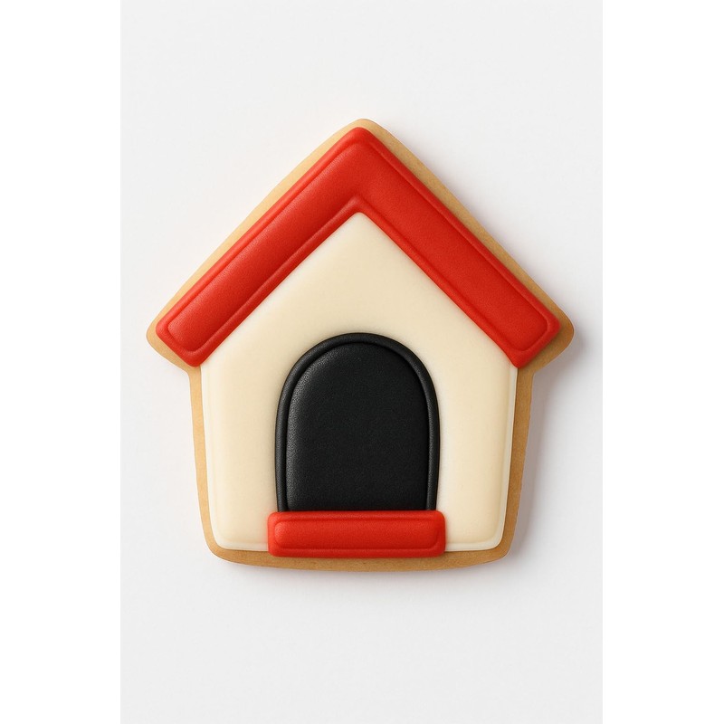 Doghouse Cookie Cutter with Easy to Push Design (3.5 inch)