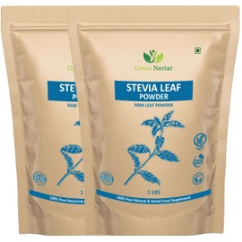 Green Stevia Powder 1 lb(16 Ounces)| Zero Calories Natural Sweetener Sugar Substitute | Raw | No Preservatives | Non GMO (16 Ounces(2 Pack))