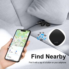 Onvis Item Finders Tracker Work with Apple Find My APP (iOS Only, Not for Android), Smart Bluetooth Locator for Keys, Luggage Suitcases, Bags Wallets, Backpack, IP67 Waterproof (1)