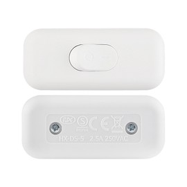 2 x 6A 2 Pin and 3 Pin Rocker Switch for Small Appliances or Lamps, White