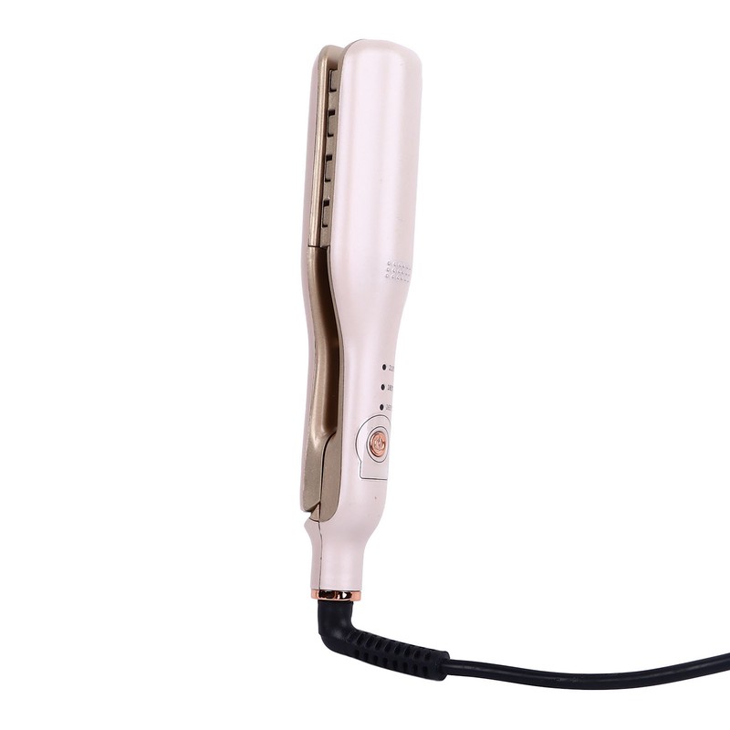 Flat Curling Iron 45W Pink Negative Ion Hair Crimper Waver