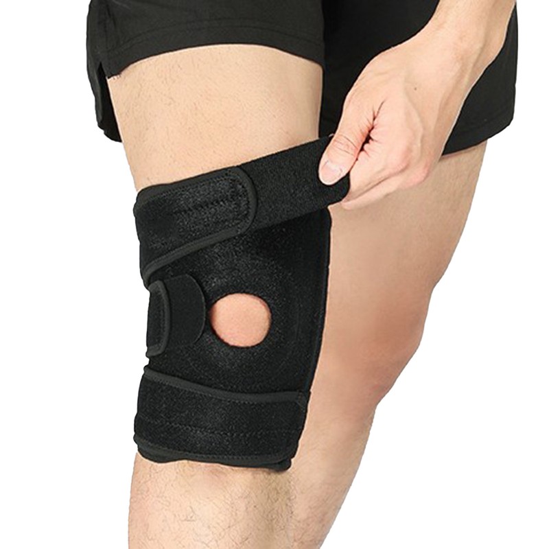 Meniscus Protective Knee Pad Black Free Size Anti Slip Adjustable