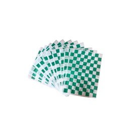 Green Checkered Deli Paper Basket Liner Grease-Resistant 9 X 12 Inches (50)