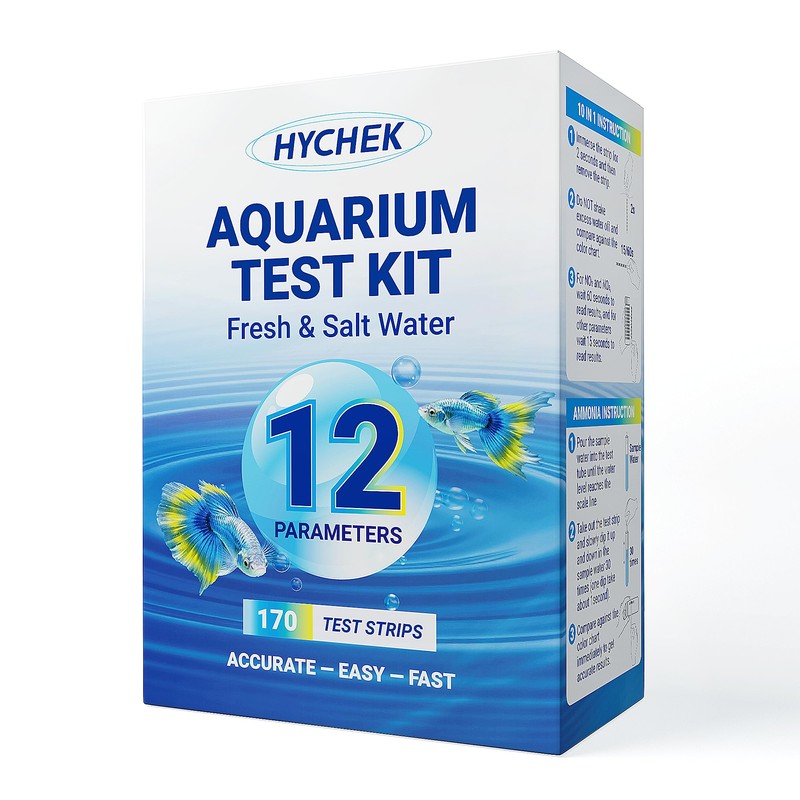 HYCHEK 12 in 1 Accurate Aquarium Test Kit, Fresh and