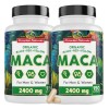 Peruvian Naturals Maca Orgánica 2400 Mg 150 C/u (paquete 2)