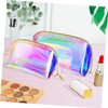OATIPHO 2Pcs Transparent TPU Makeup Bag Travel Toiletry Pouch for