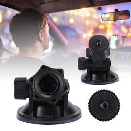 Dash Cam Mount Holder, 2Pcs 1/4in Thread Driving Recorder Car Bracket, Screw Tripod Windshield Holder, 360 Degree Rotating, Vacuum Suction Cup