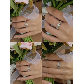 michooyel S925 Marquise Diamond Engagement Ring Bridal Sterling Silver Wedding Ring Cubic Zirconia Elegant Jewellery For Women