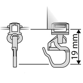 ARS VIVENDI HINNO HC 31 Clic Gliders with Pleat Hooks for Aluminium Curtain Track 6mm Gauge