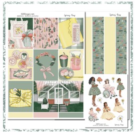 Life Planner Sticker Kit, Spring Day, over 150 stickers on premium matte