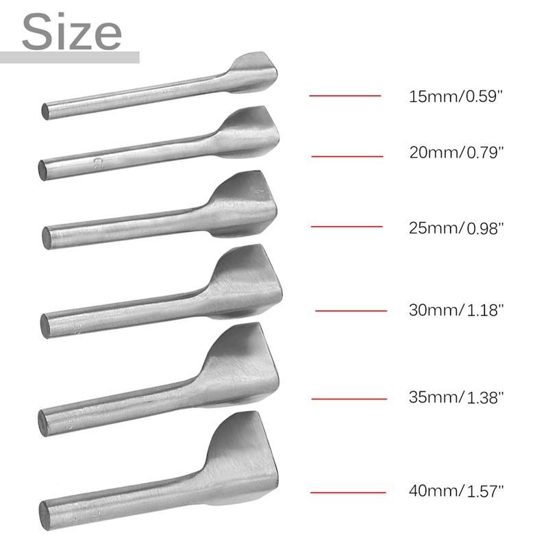 6pcs /set DIY Leather Carft V Shape Punch Belt End