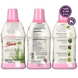 Lily Of The Desert Stomach Formula, Organic Aloe Vera Juice with Slippery Elm, Chamomile, Peppermint, and Ginger for Gut Health, Acid Reflux, Heartburn Relief, 32 Oz (Pack of 2)