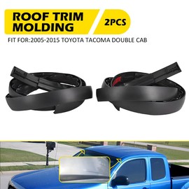 Dxuekeo Roof Drip Molding Weatherstrip Left & Right Side Roof Trim Seal Kit Compatible with Toyota Tacoma Double CAB 2005-2015 Replace# 75551-04063 75561-02020 75552-04061